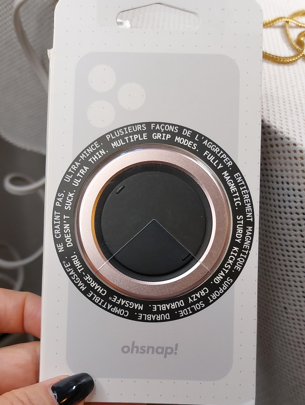 Ohsnap Snap 4 Luxe Phone Grip & Kickstand ā Dusty Rose